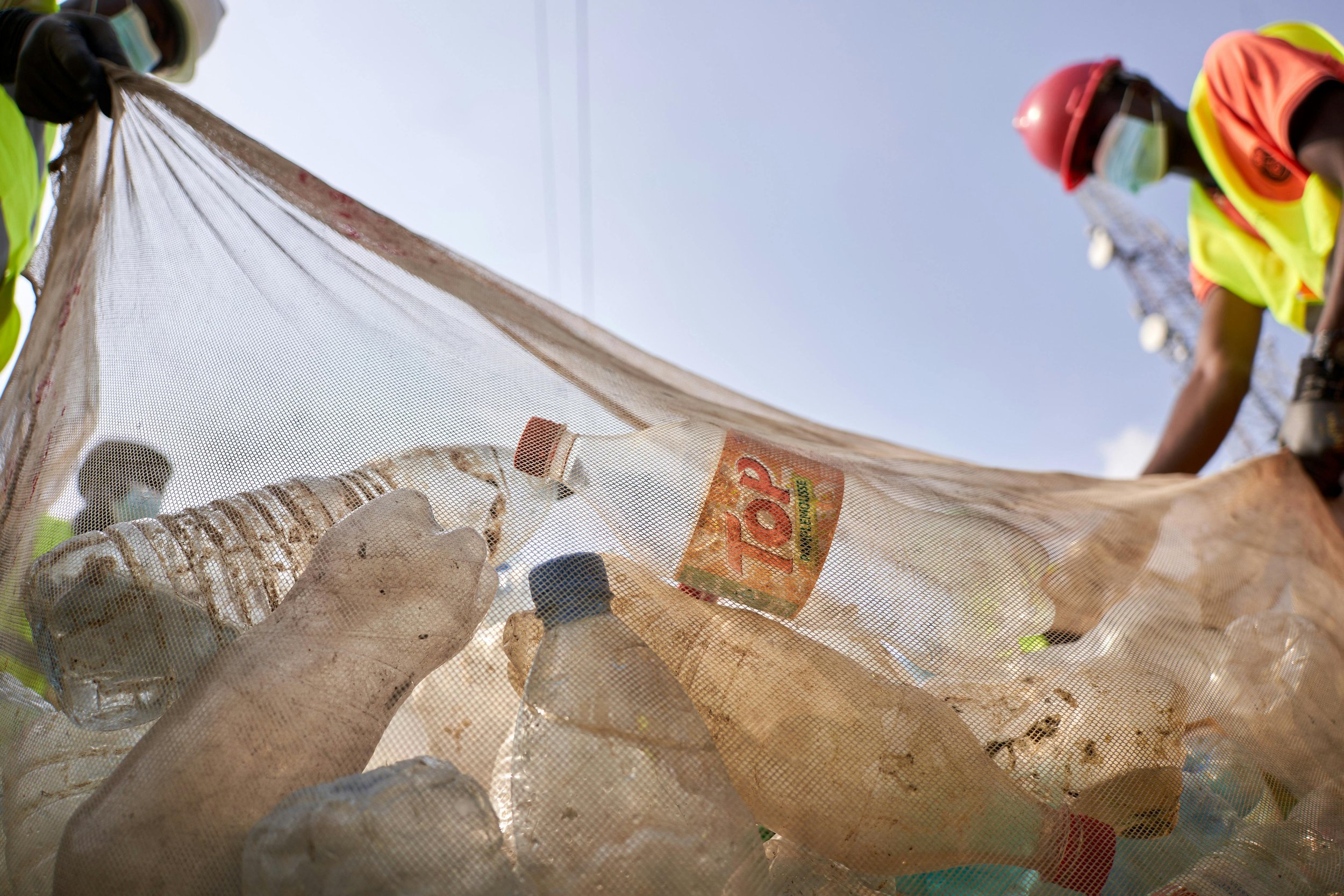 Plastic collection in action